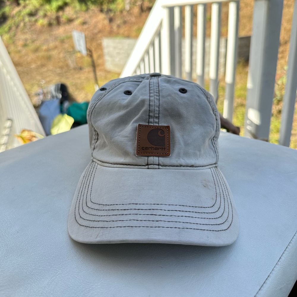 Carhartt Light Tan Cap with Leather Patch